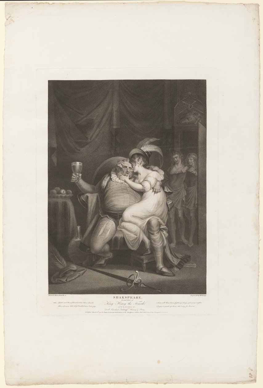 Le Prince Hal et Poins Surprennent Falstaff avec Doll Tearsheet - William Satchwell Leney