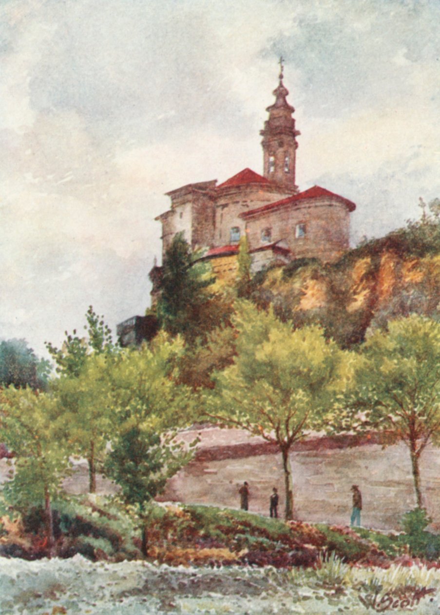 Église de S Pons, Nice (lithographie couleur) - William Scott