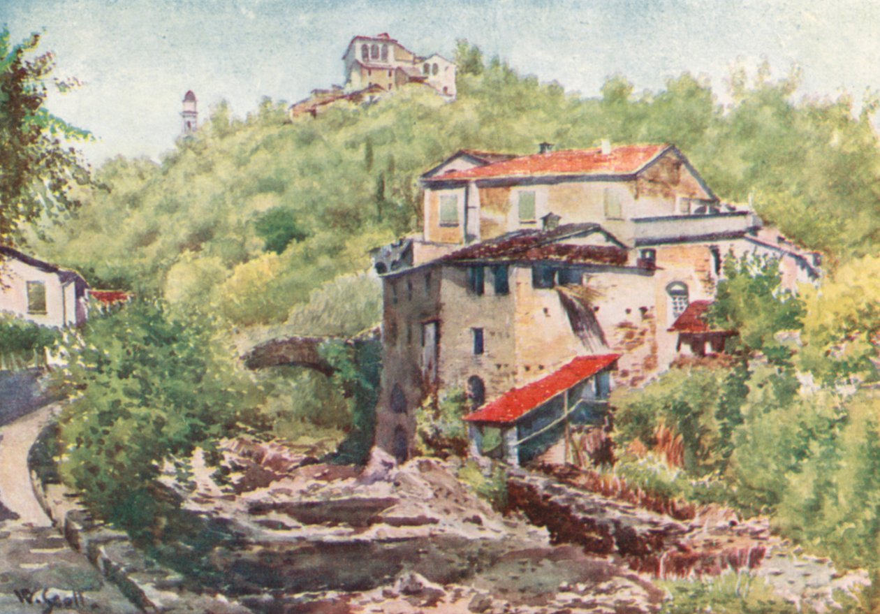 Moulin à huile, Dolcedo (lithographie couleur) - William Scott