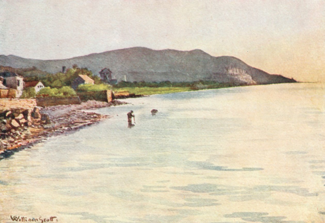 Sur le rivage, Diano Marina, Cervo au loin (lithographie couleur) - William Scott