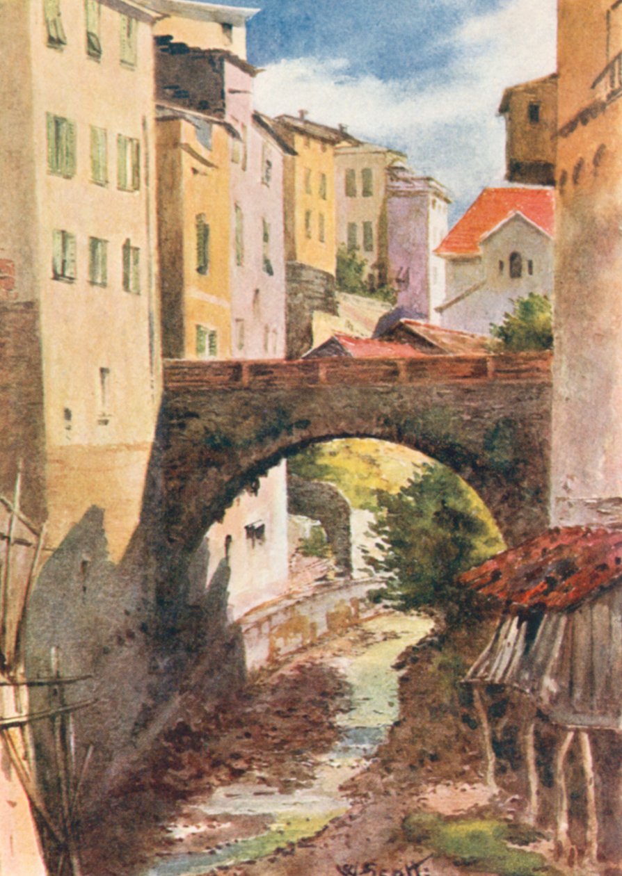 San Remo, ancien et moderne (lithographie couleur) - William Scott
