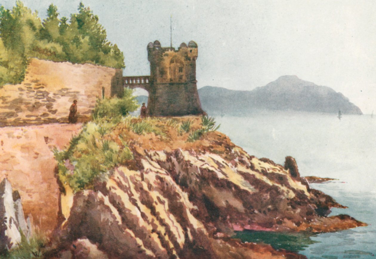 La Promenade, Nervi (lithographie couleur) - William Scott