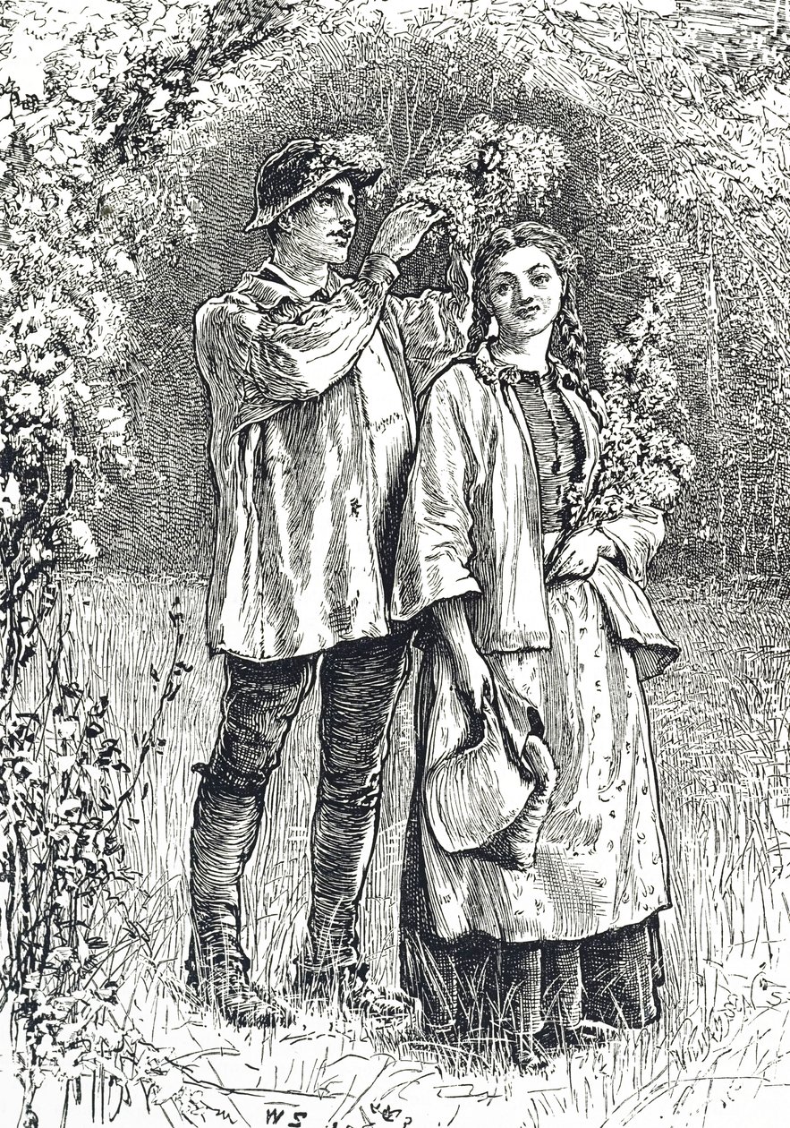 Gravure représentant le couronnement de la Reine de Mai - William Small