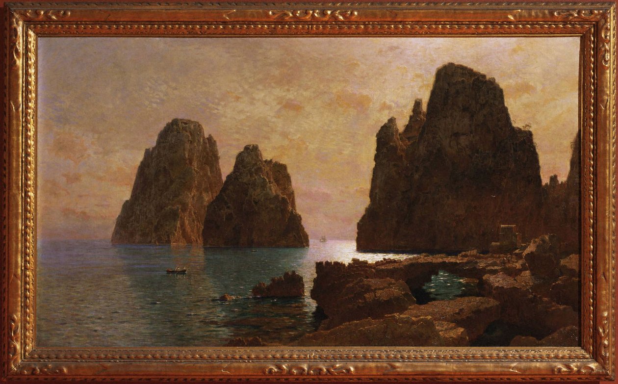 Île de Capri : Les Faraglioni - William Stanley Haseltine