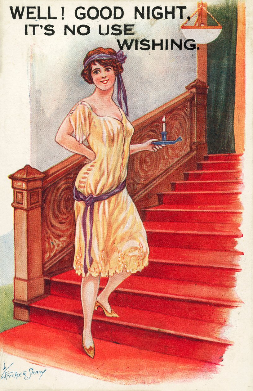 Eh bien, bonne nuit, il ne sert à rien de souhaiter (lithographie couleur) - William Stocker Shaw