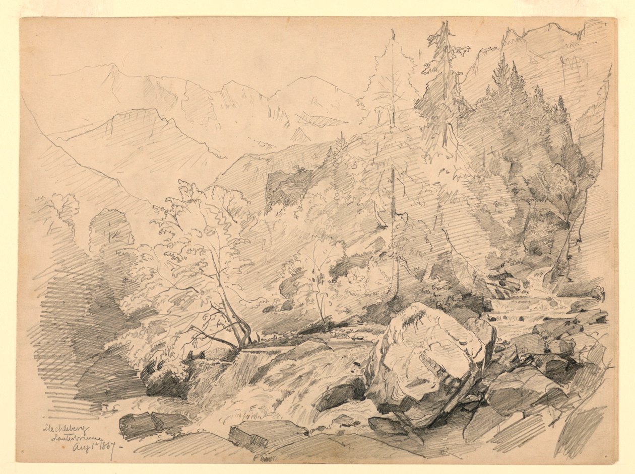 Paysage, Stechelberg, Lauterbrunnen, Suisse - William Trost Richards