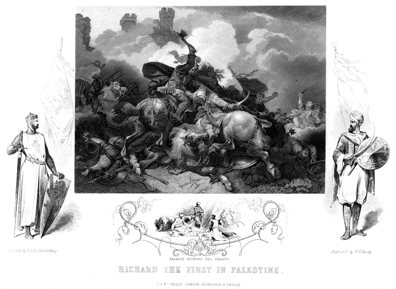 Le roi Richard Ier 1157-1199 à la bataille de Jaffa, 1192 - William Turner Davey