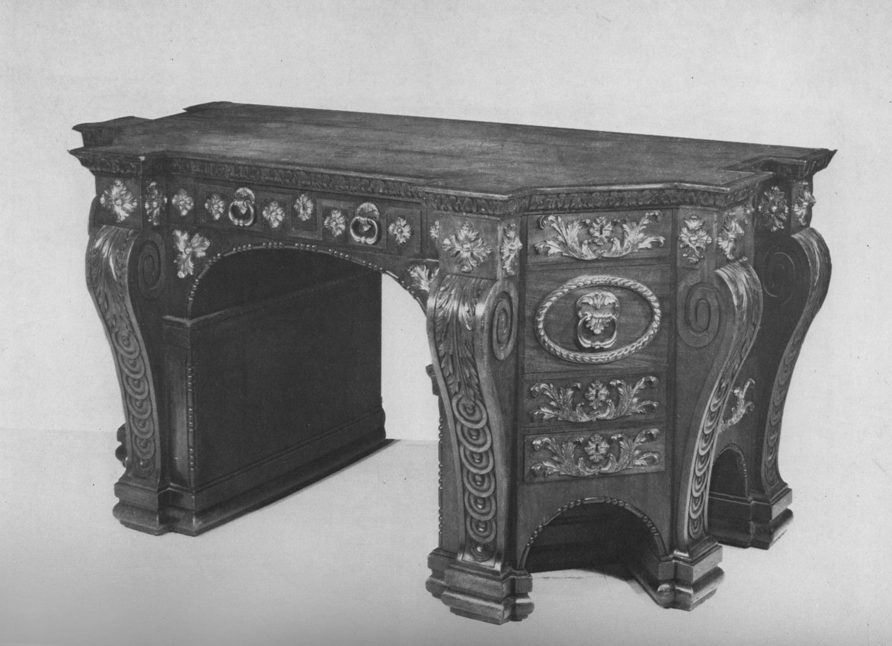 Une des deux tables de bibliothèque George II - William Vile