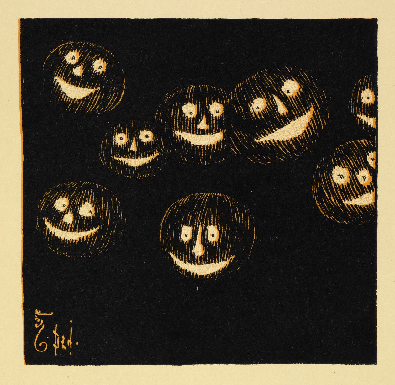 Plusieurs lanternes-jack, de 
