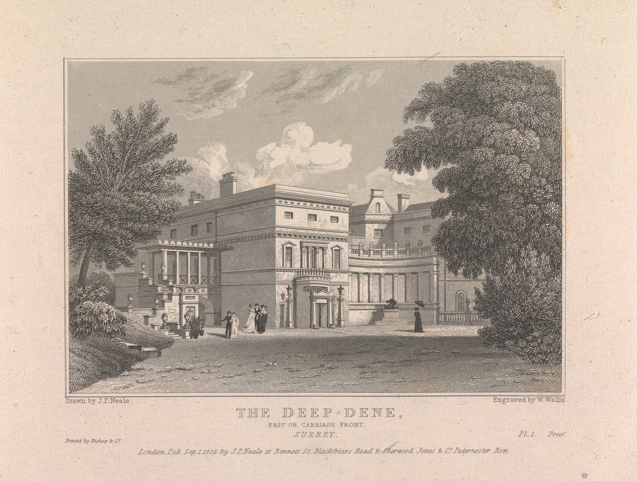Deep-Dene. Façade est ou façade de la voiture, Surrey - William Wallis