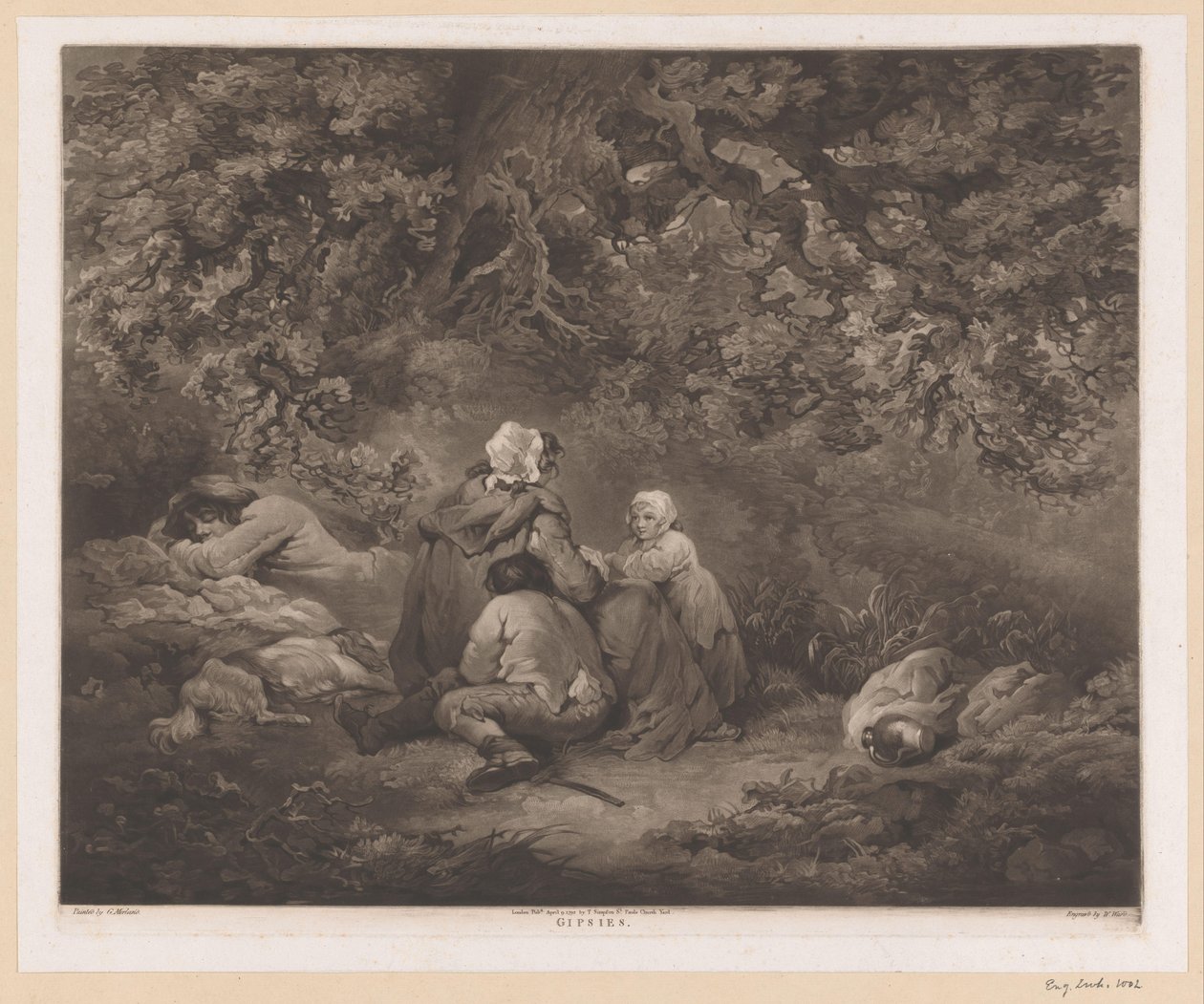 Famille se reposant dans une forêt - William Ward