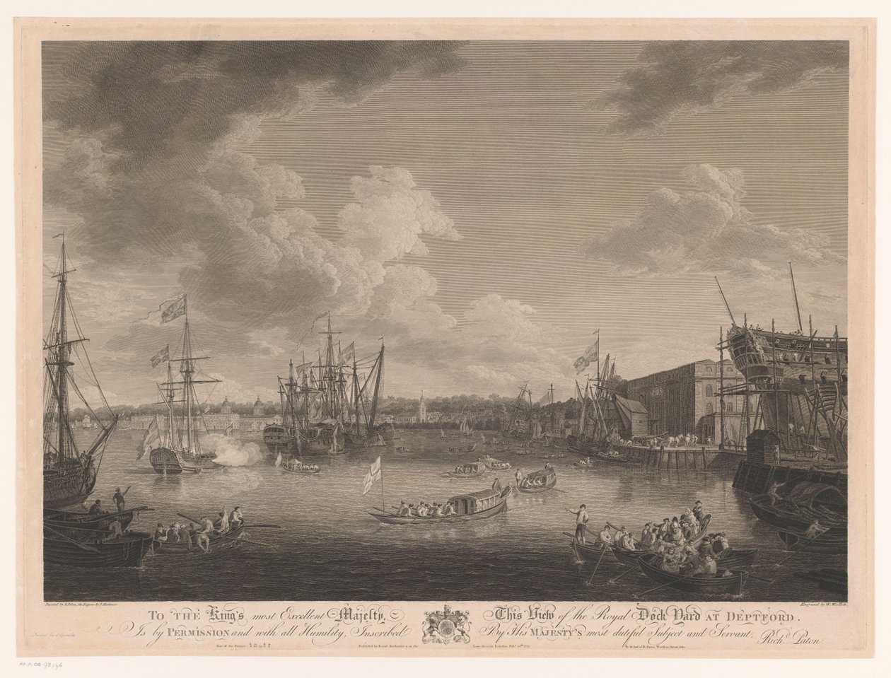 Vue du chantier naval de Deptford - William Woollett