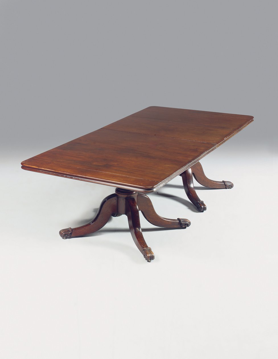 Table à manger à deux piédestaux Regency irlandaise - Williams and Gibton (attr. to) Mack