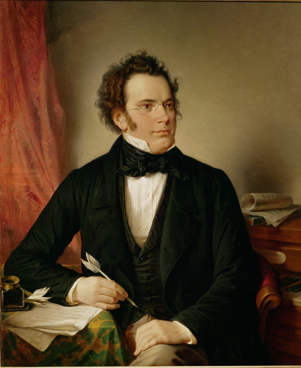 Franz Schubert ... (huile sur toile) - Willibrord Joseph Mahler or Maehler