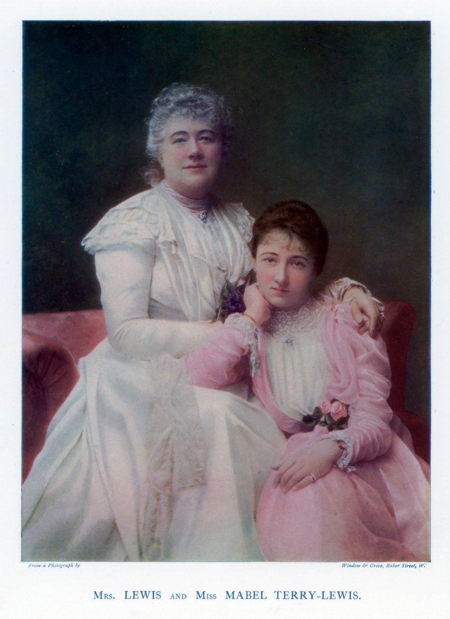 Mme Lewis Kate Terry et Mlle Mabel Terry-Lewis, actrices britanniques, 1901