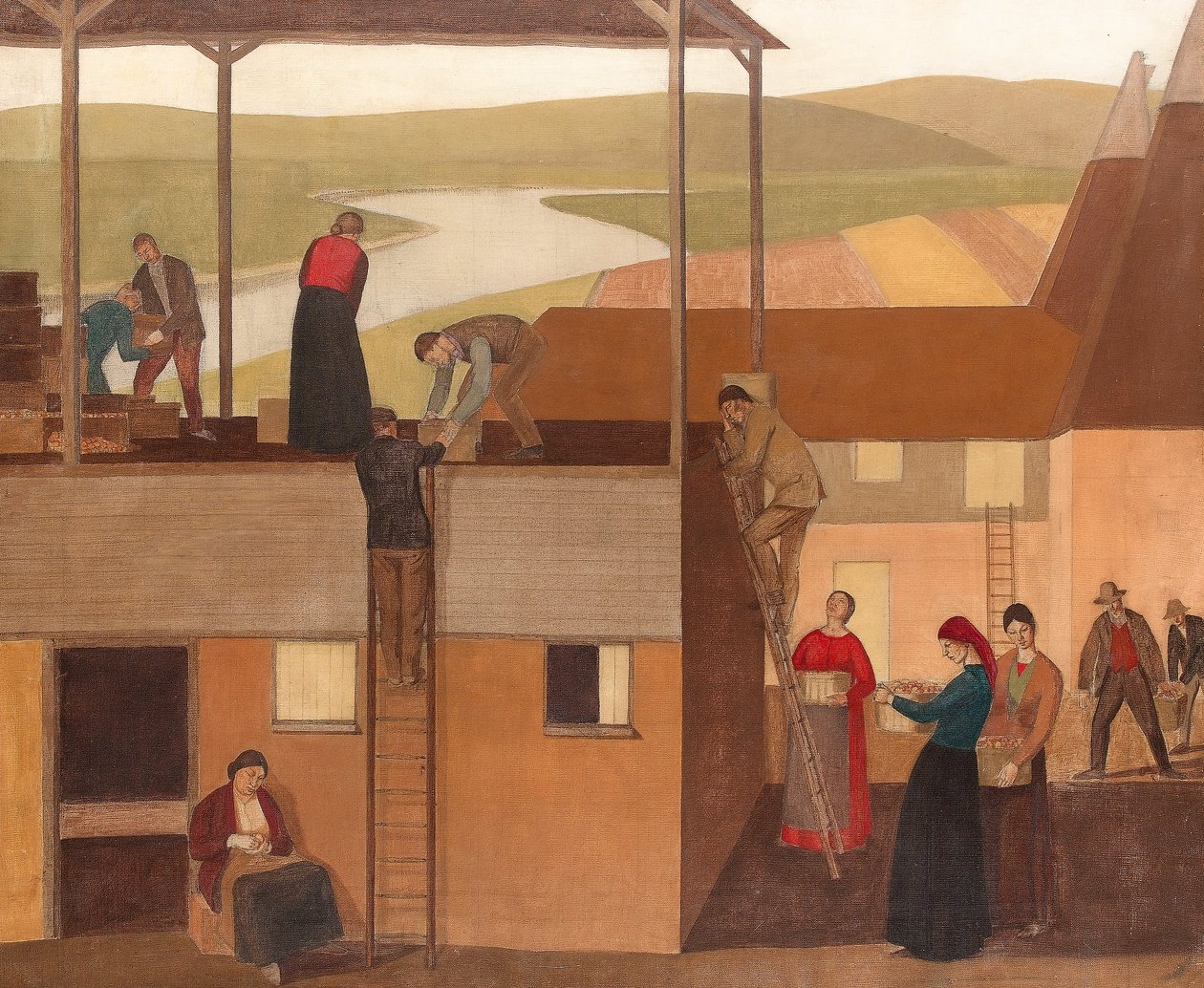 Projet de décoration murale, vers 1918 - Winifred Knights