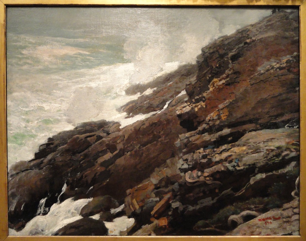 Haute falaise, côte du Maine - Winslow Homer