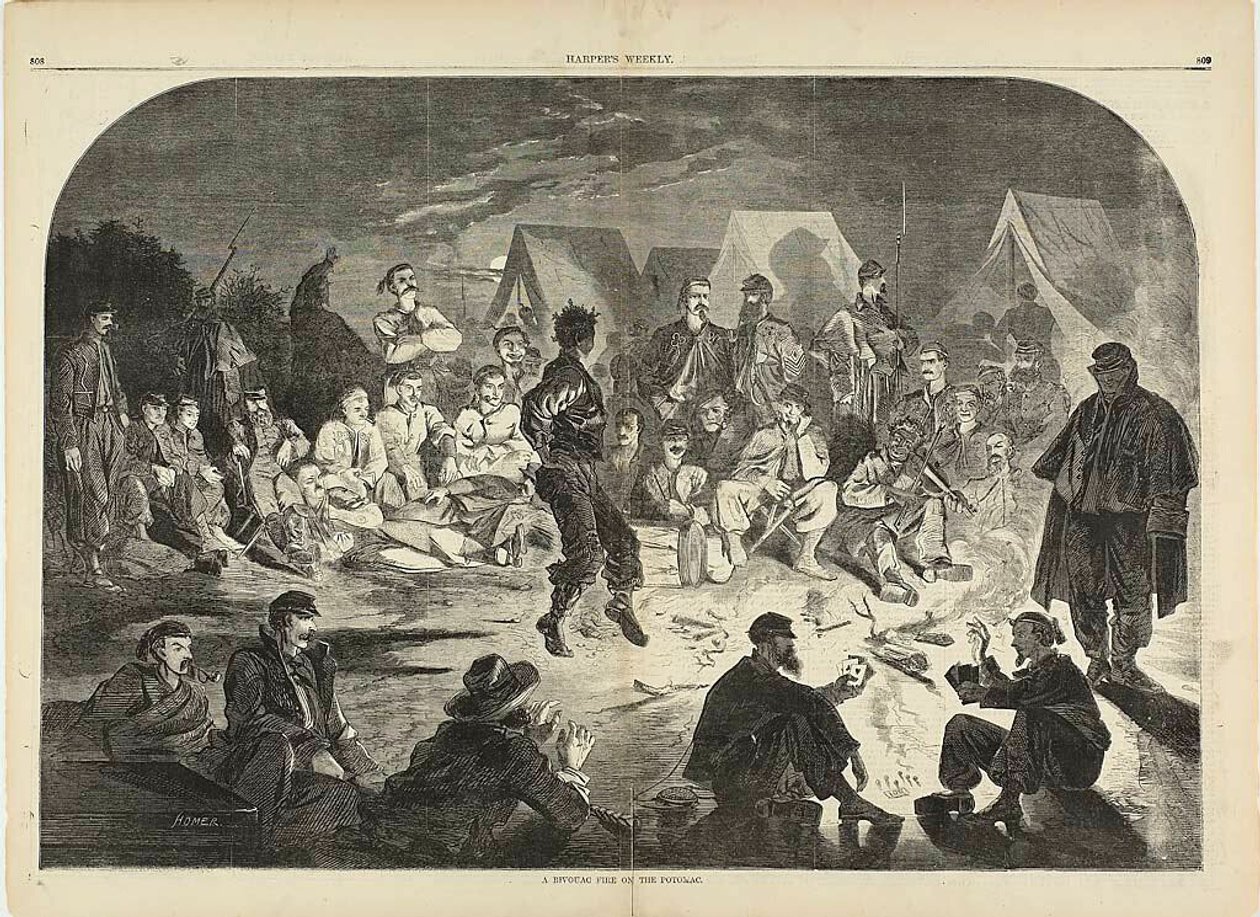 Un feu de bivouac sur le Potomac - Winslow Homer