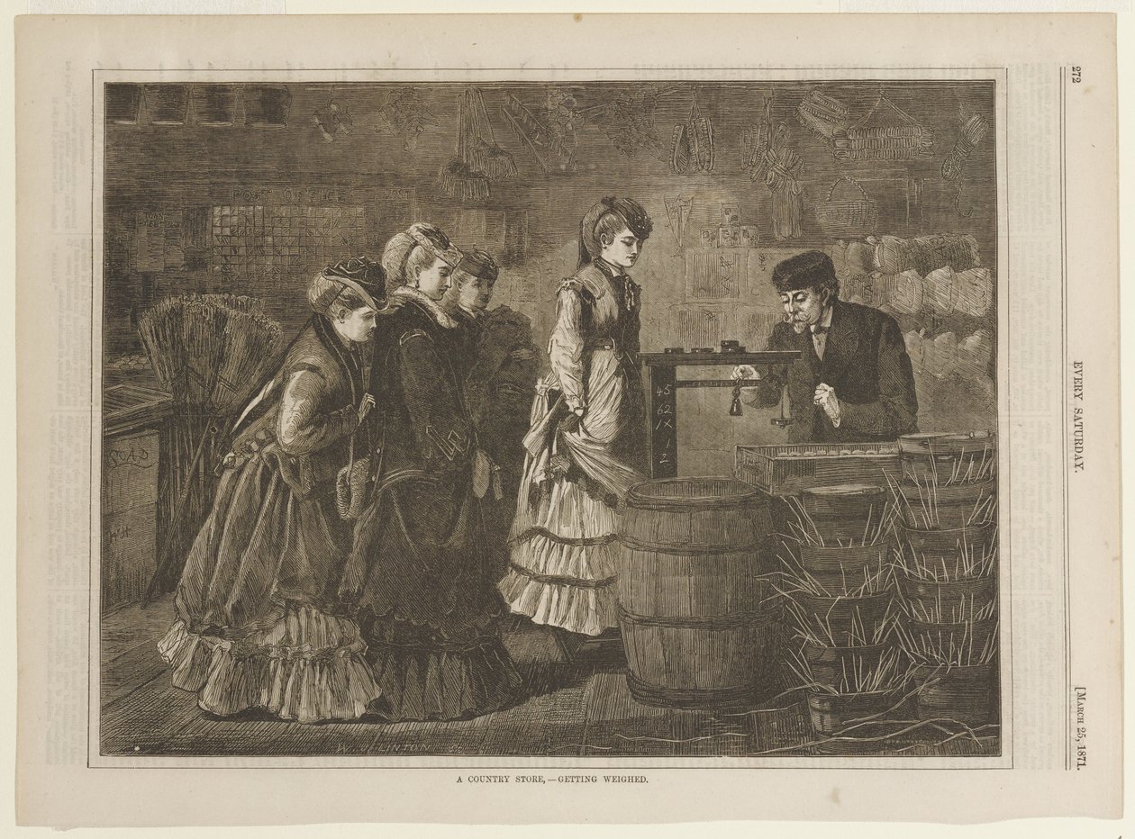 Un magasin de campagne - La pesée - Winslow Homer