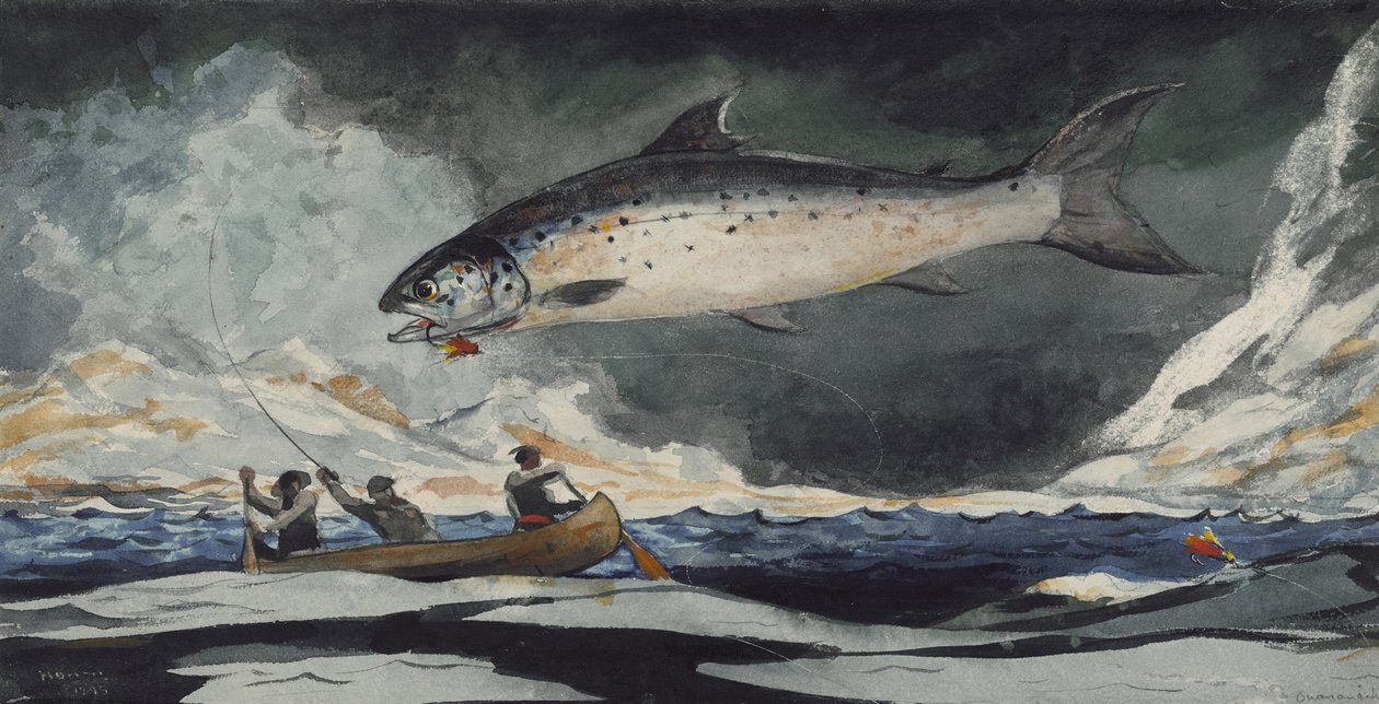 Une bonne piscine, rivière Saguenay, 1895 - Winslow Homer