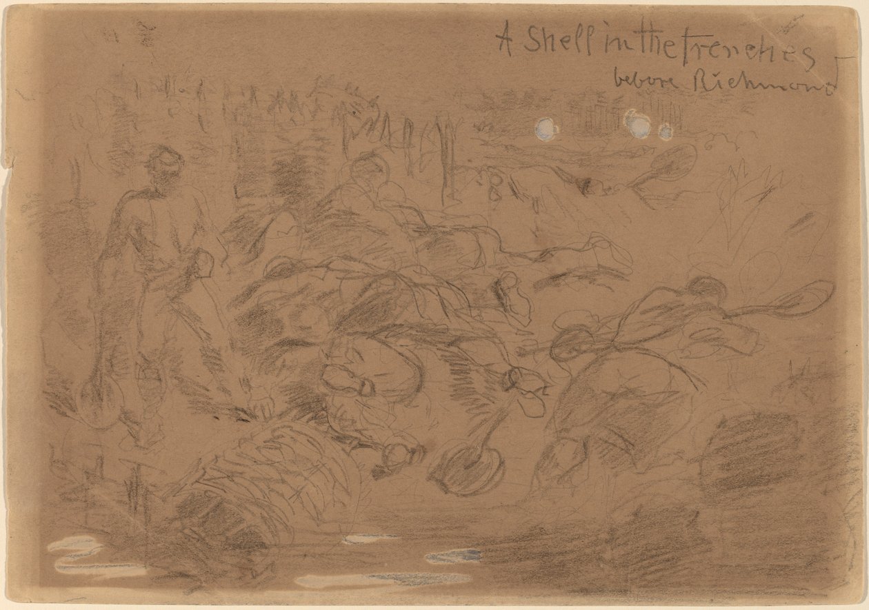 Un obus dans les tranchées avant Richmond - Winslow Homer