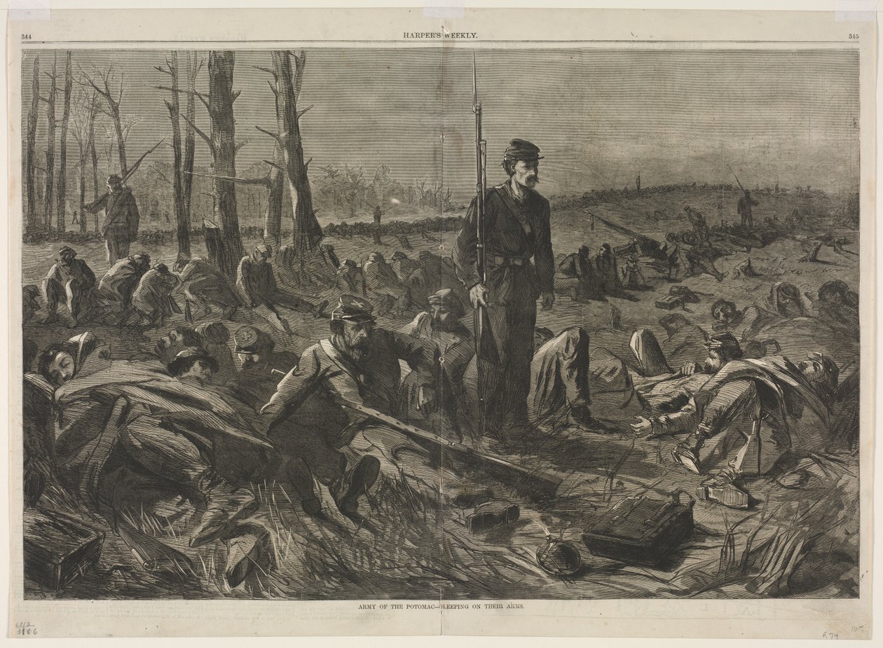 Armée du Potomac – Dormir sur ses armes - Winslow Homer
