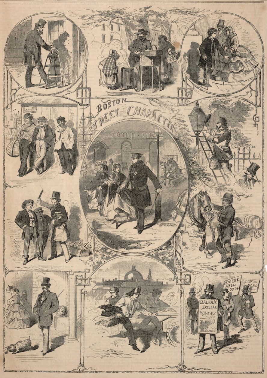 Personnages des rues de Boston, extrait de Ballou