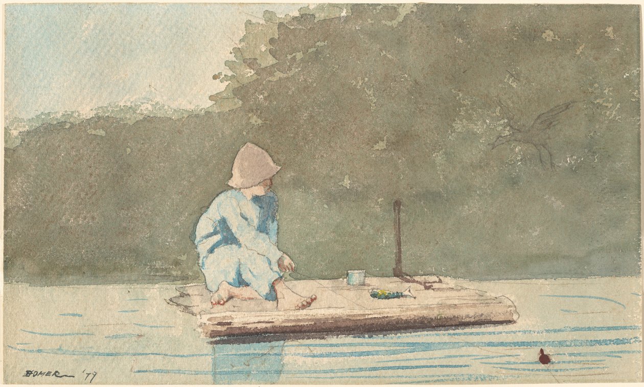 Garçon sur un radeau - Winslow Homer