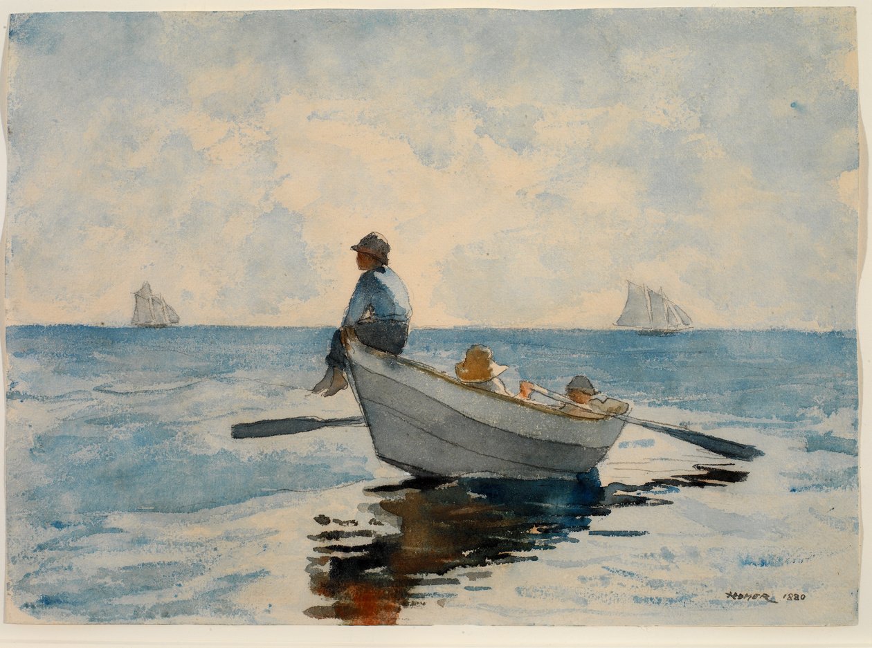 Des garçons dans une barque - Winslow Homer