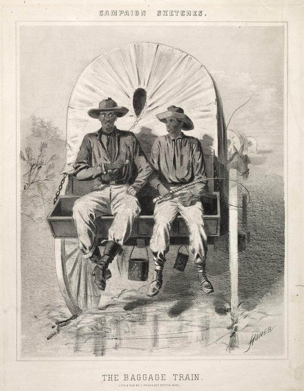 Croquis de campagne : « Le convoi de ravitaillement » - Winslow Homer