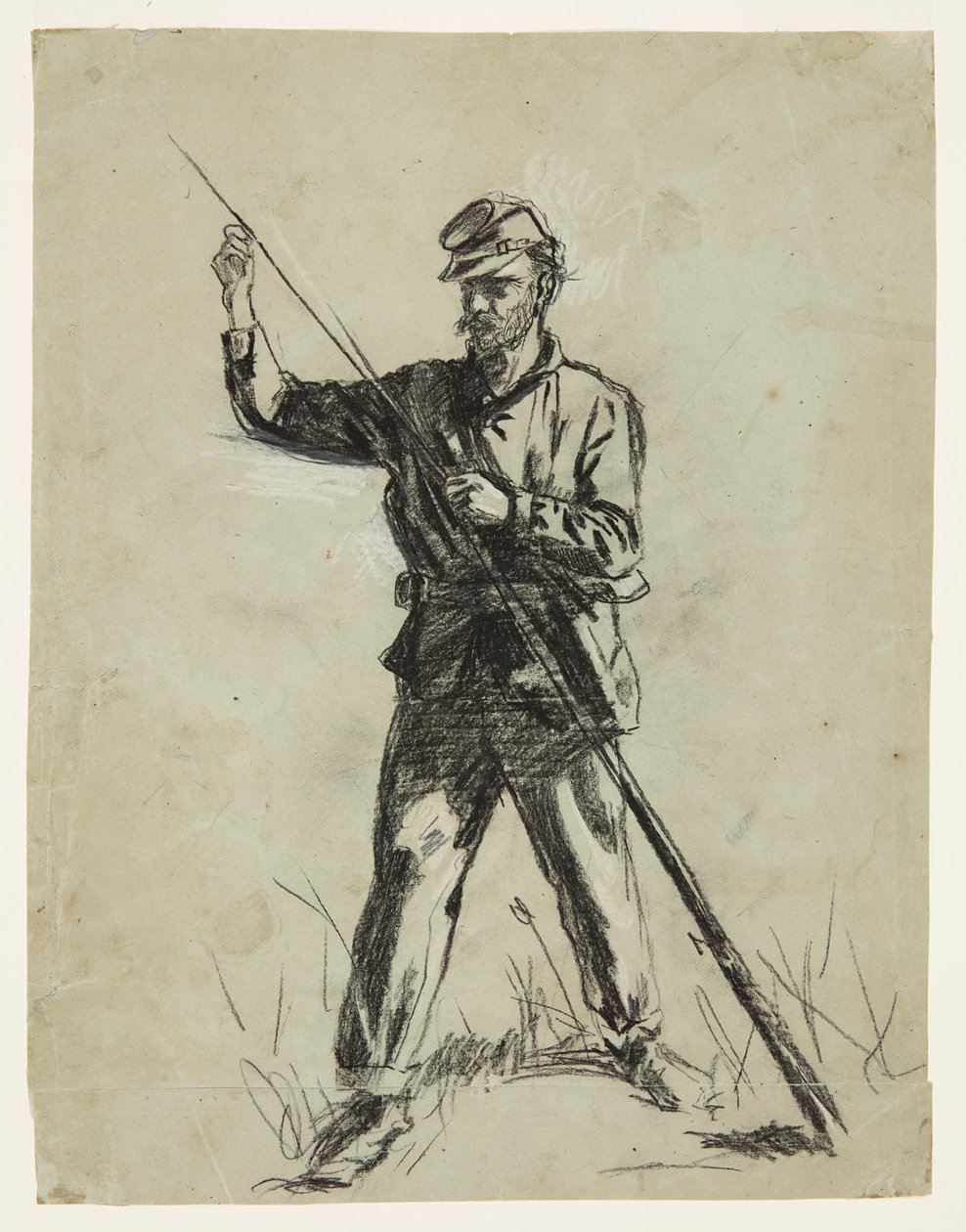 Soldat de cavalerie chargeant un fusil - Winslow Homer