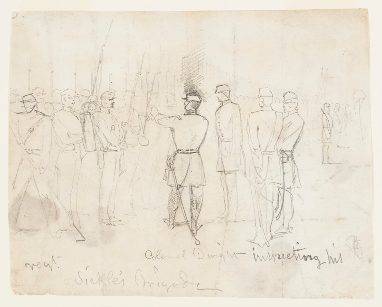 Col. Dwight Inspectant son Régiment - Winslow Homer