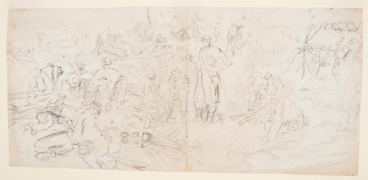 Dessin, "Un campement de l