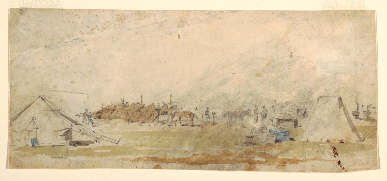 Dessin, campement de l