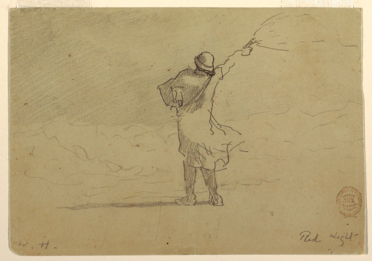 Dessin, "Lumière rouge", probablement 1883 - Winslow Homer