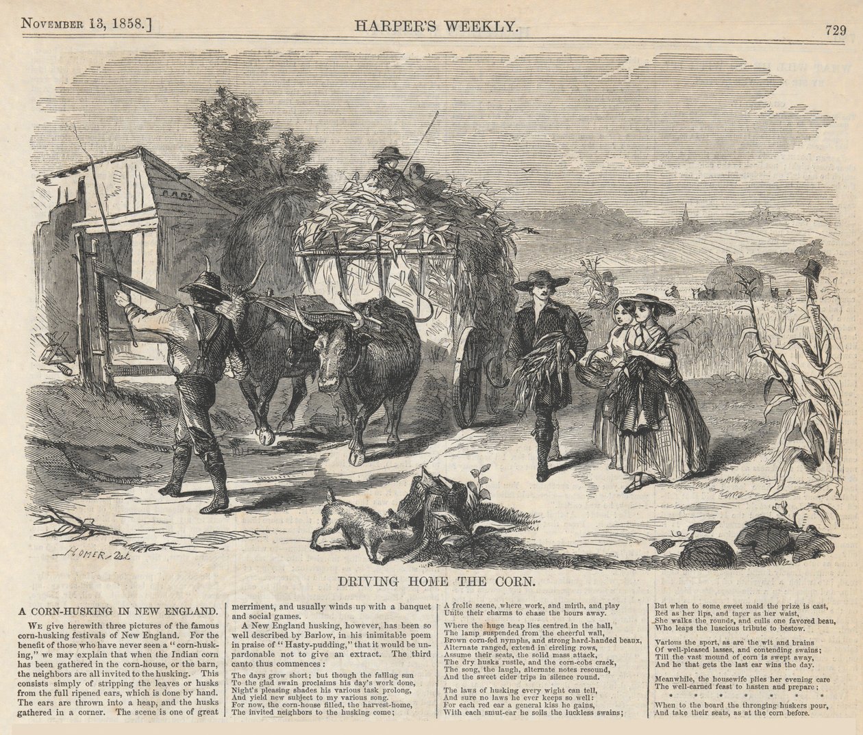 Retour à la maison avec le maïs, de Harper - Winslow Homer