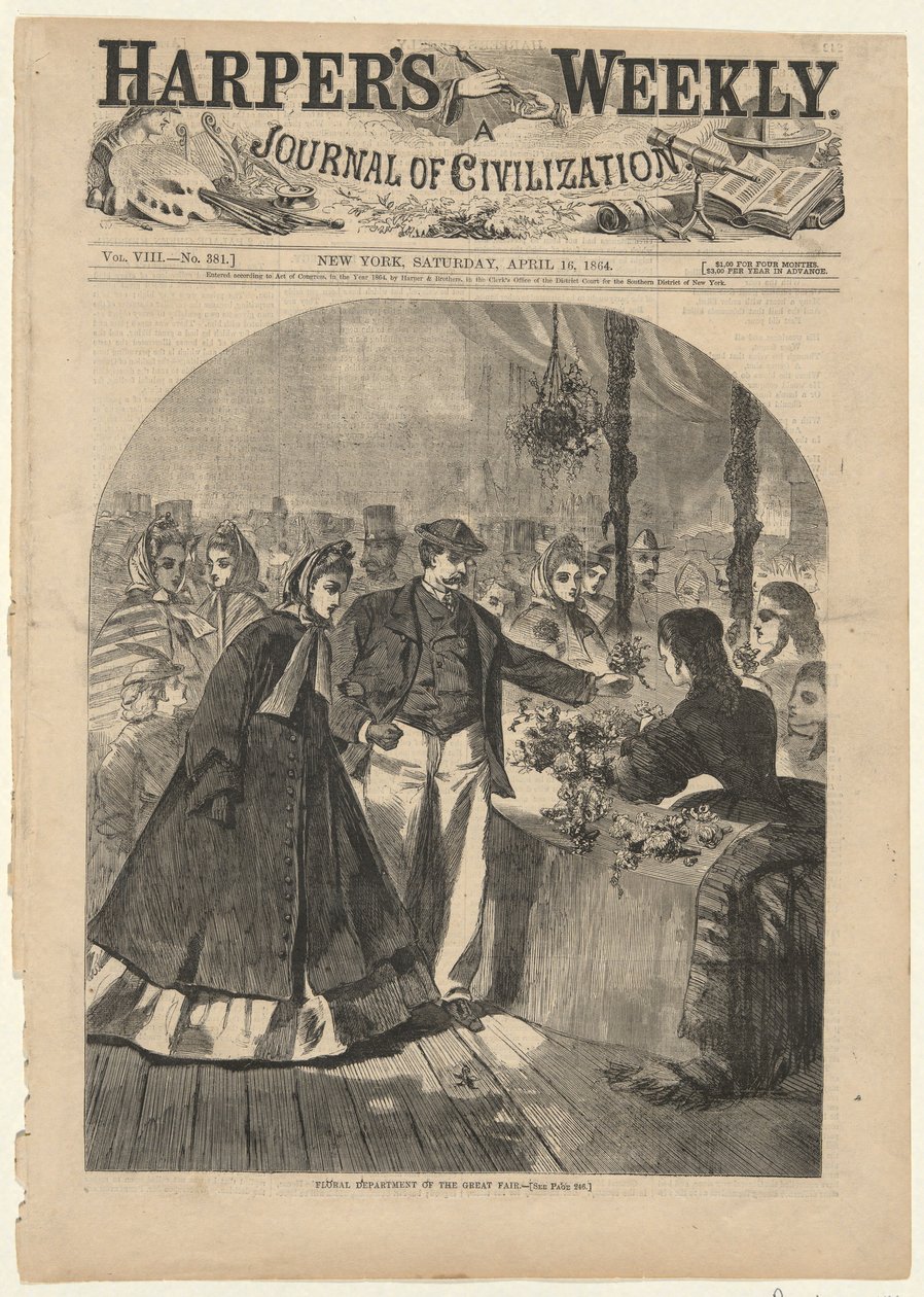 Département floral de la Grande Foire, de Harper - Winslow Homer