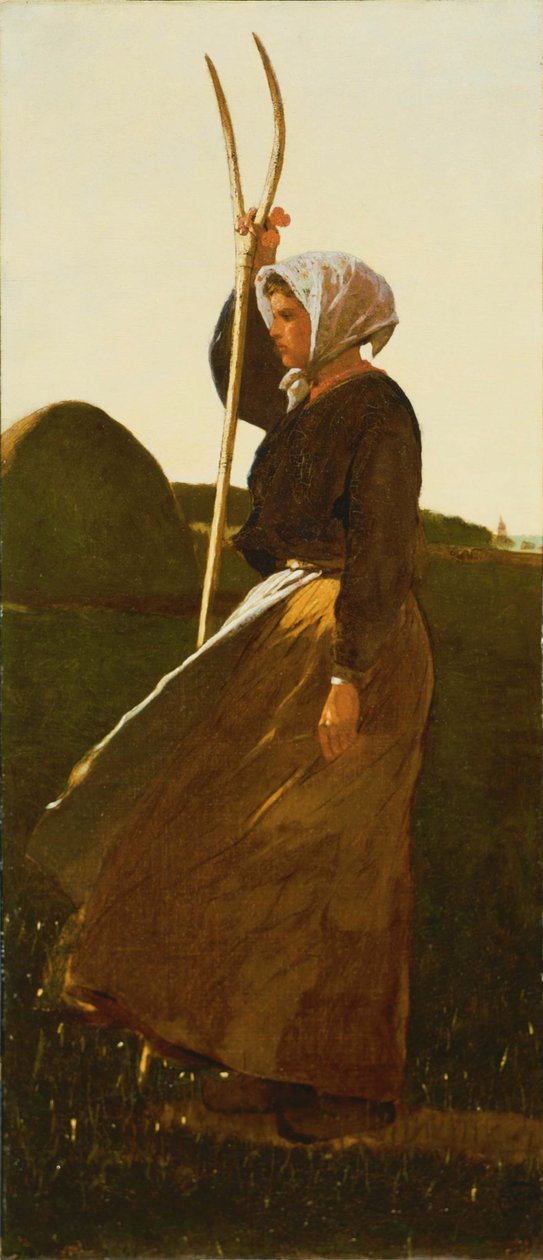 Fille à la fourche - Winslow Homer
