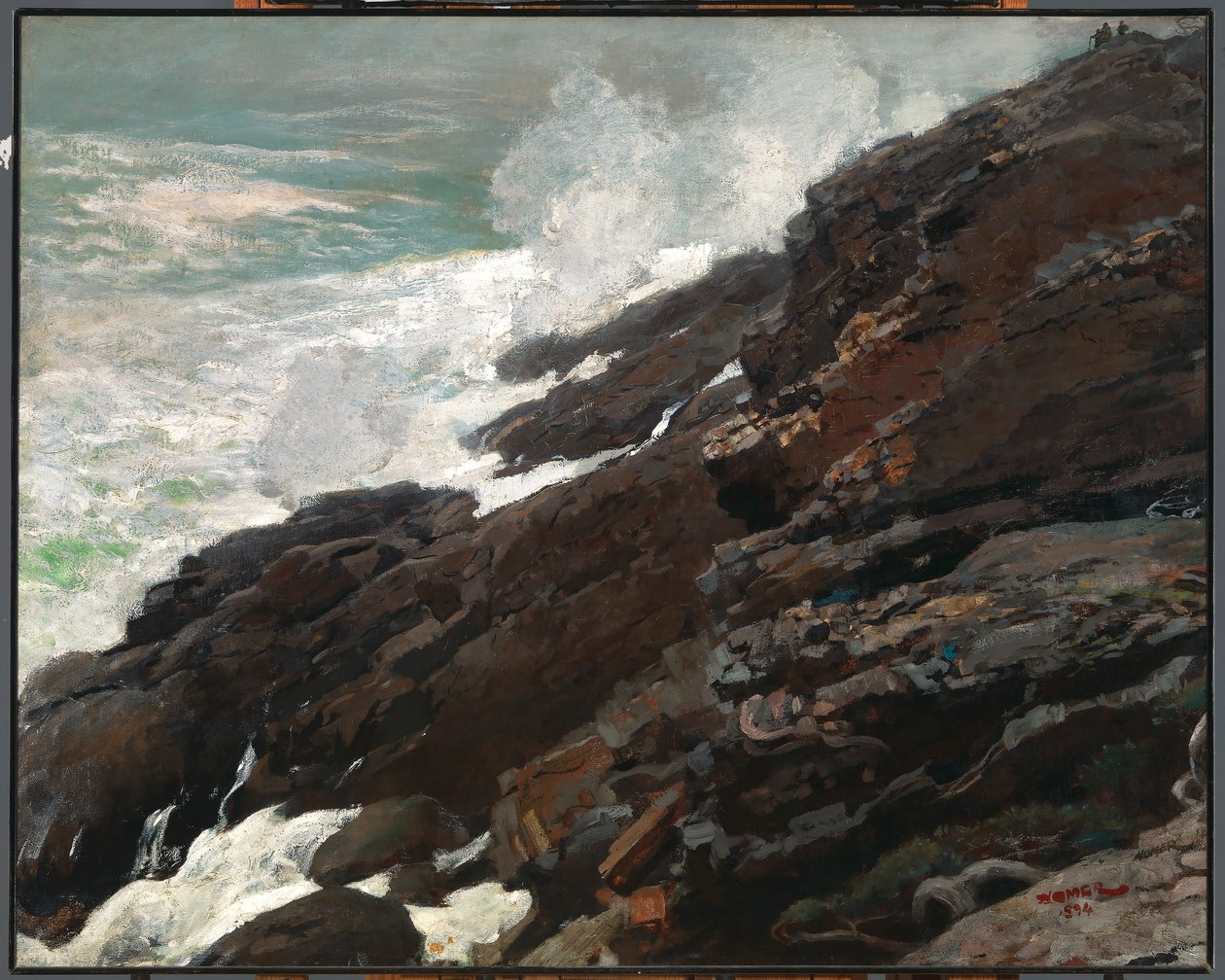 Haute falaise, côte du Maine - Winslow Homer