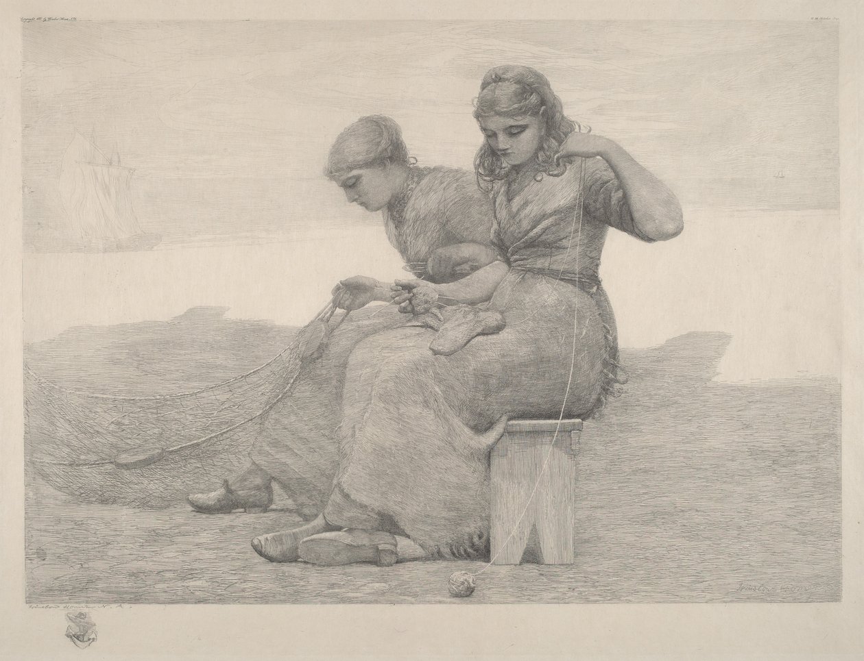Réparation des filets - Winslow Homer