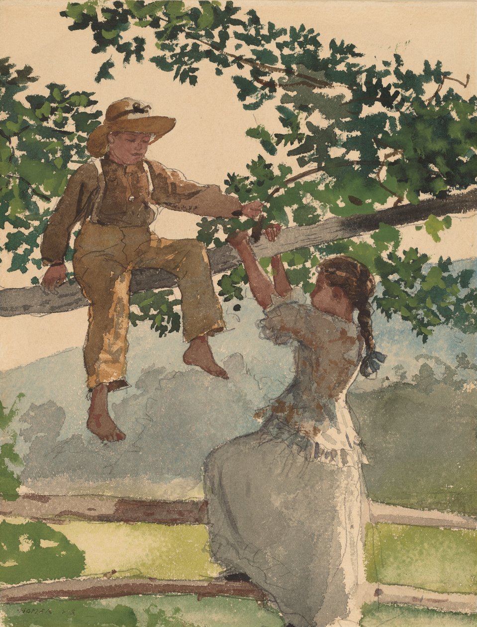 Sur la clôture, 1878 - Winslow Homer