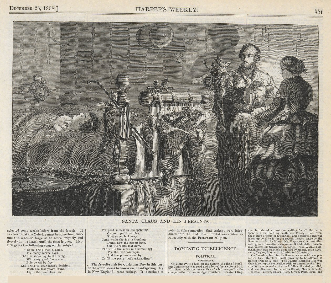 Le Père Noël et ses cadeaux, de Harper - Winslow Homer