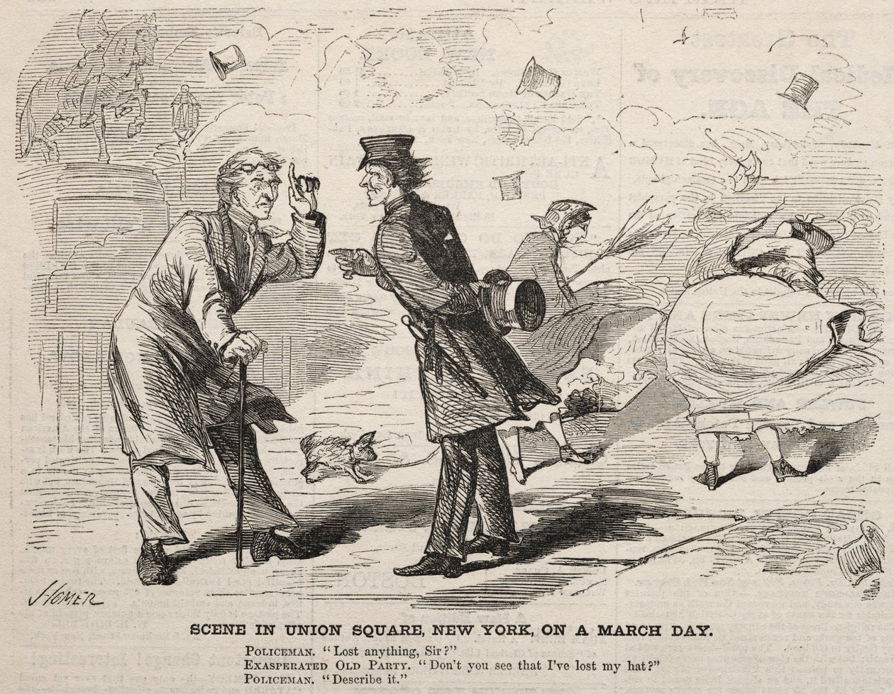 Scène à Union Square, New York, un jour de mars - Winslow Homer