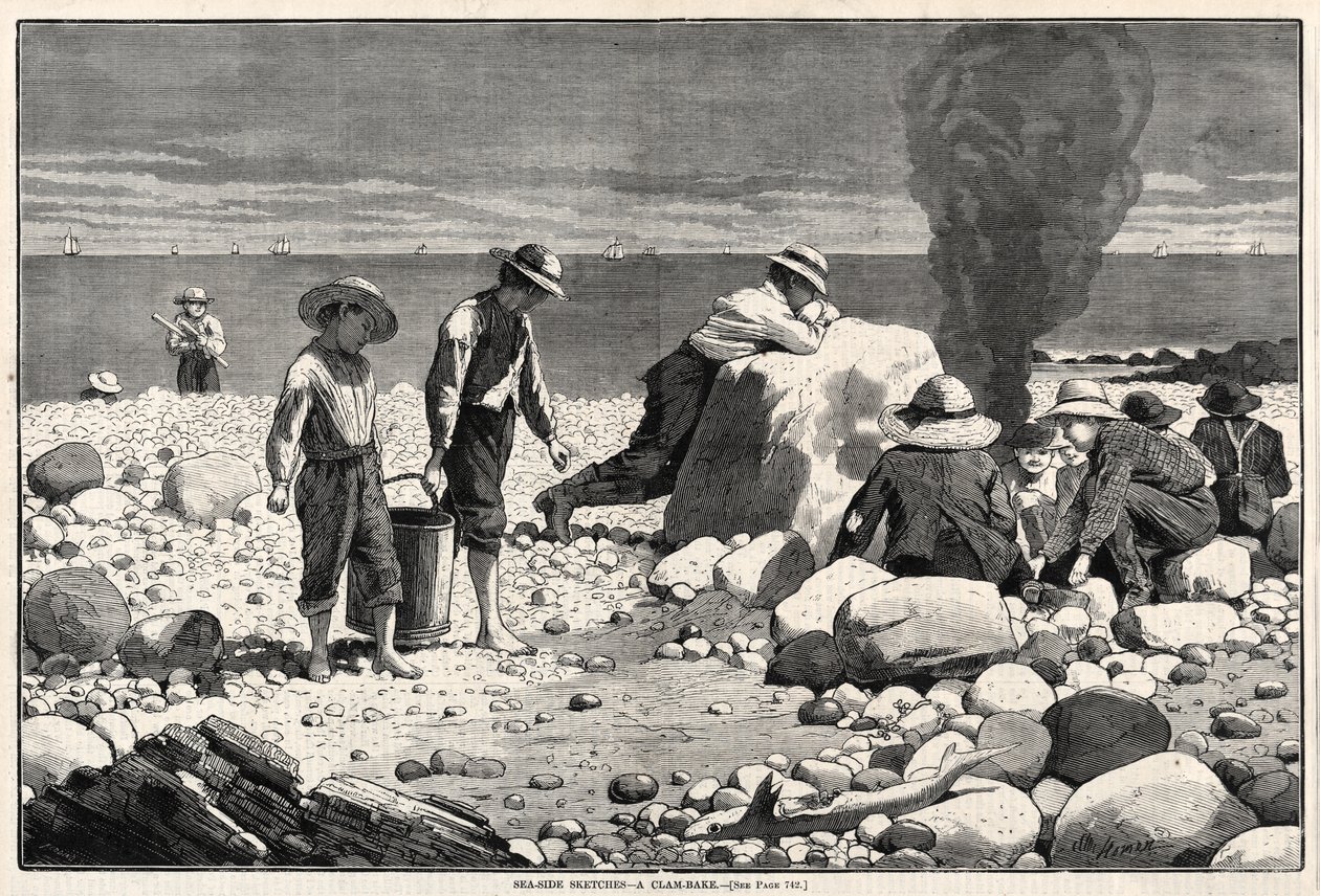 Esquisses balnéaires - Un « clam bake » - Winslow Homer