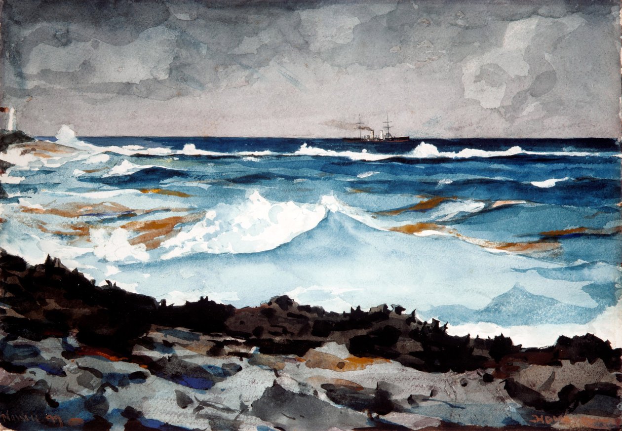 Rivage et surf, Nassau, 1899 - Winslow Homer