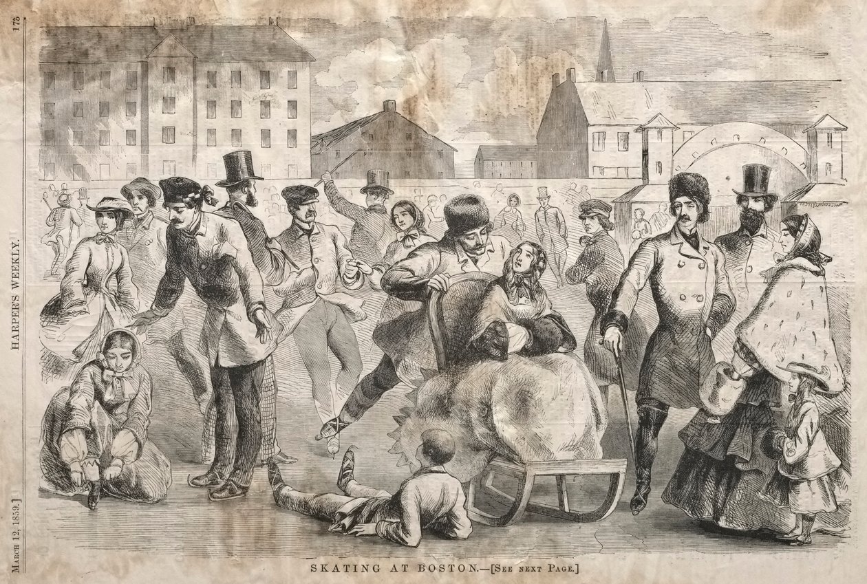 Patinage à Boston, 1859 - Winslow Homer