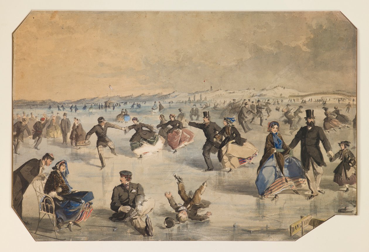 Faire du patin à Central Park - Winslow Homer
