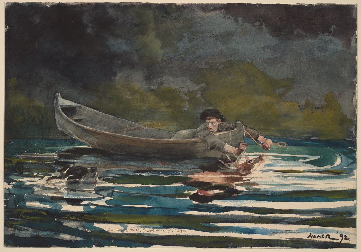 Esquisse pour « Chien de chasse et chasseur » - Winslow Homer