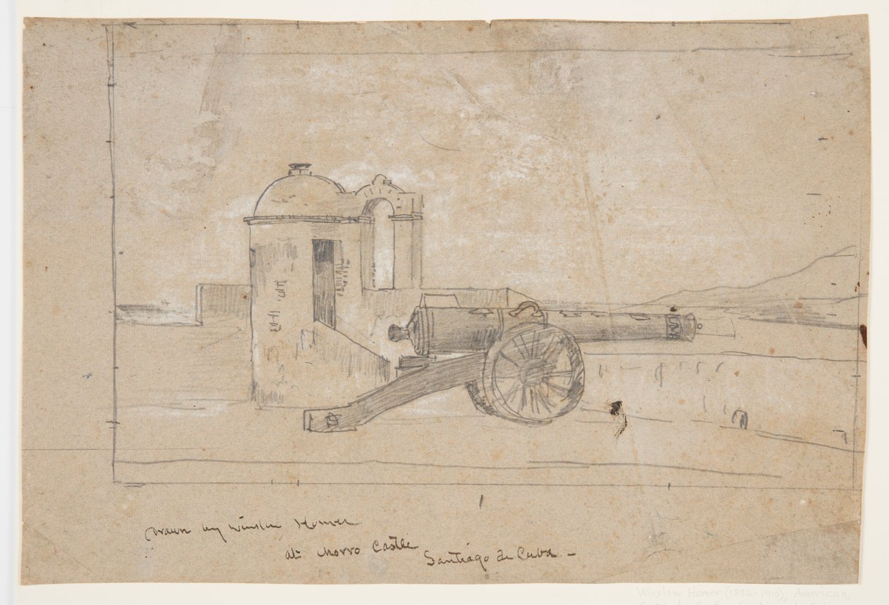 Étude pour "Projecteur, Entrée du port, Santiago de Cuba" - Winslow Homer
