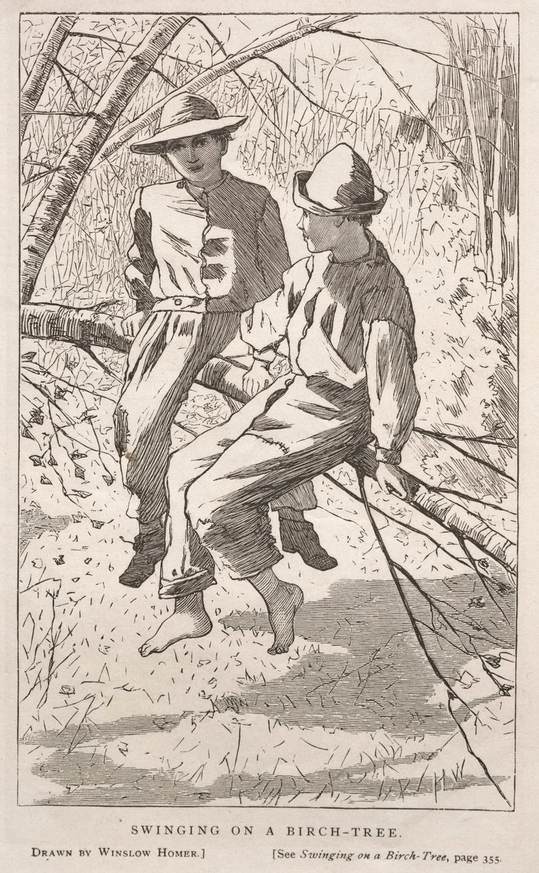 Se balancer dans un bouleau, 1867 - Winslow Homer